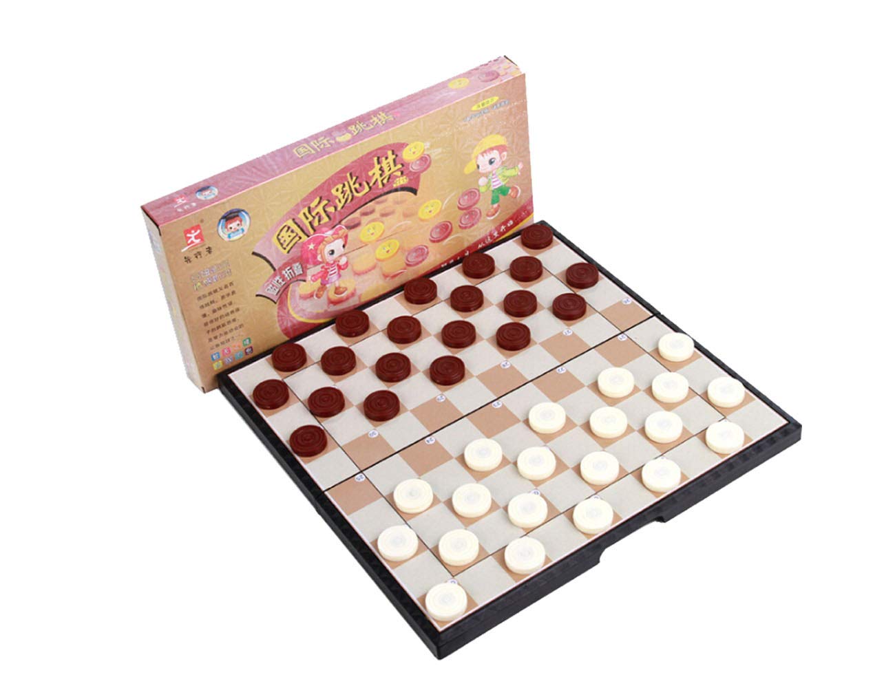 Checkers Drafts magnetic checkers board game classic suit game for family fun games for children and adults with educational toys portable folding family