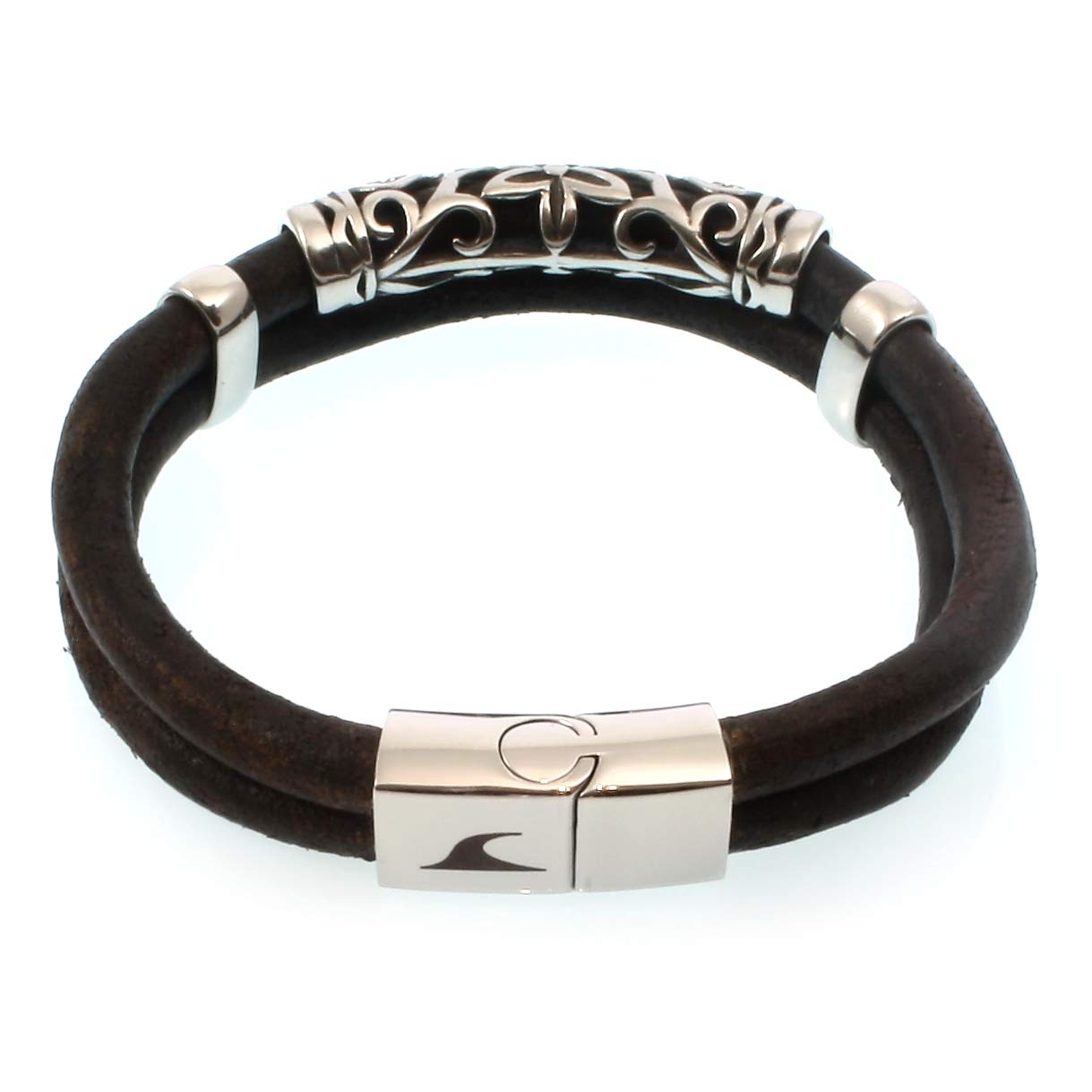 Echt Leder-Armband XO R Braun Männer Herren