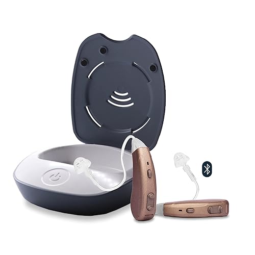 Miniatura 1 de Lexie Lumen - Paquete de audífonos OTC y secador de audífonos electrónicos, audífono Bluetooth con tubo delgado para ajuste invisible y control de