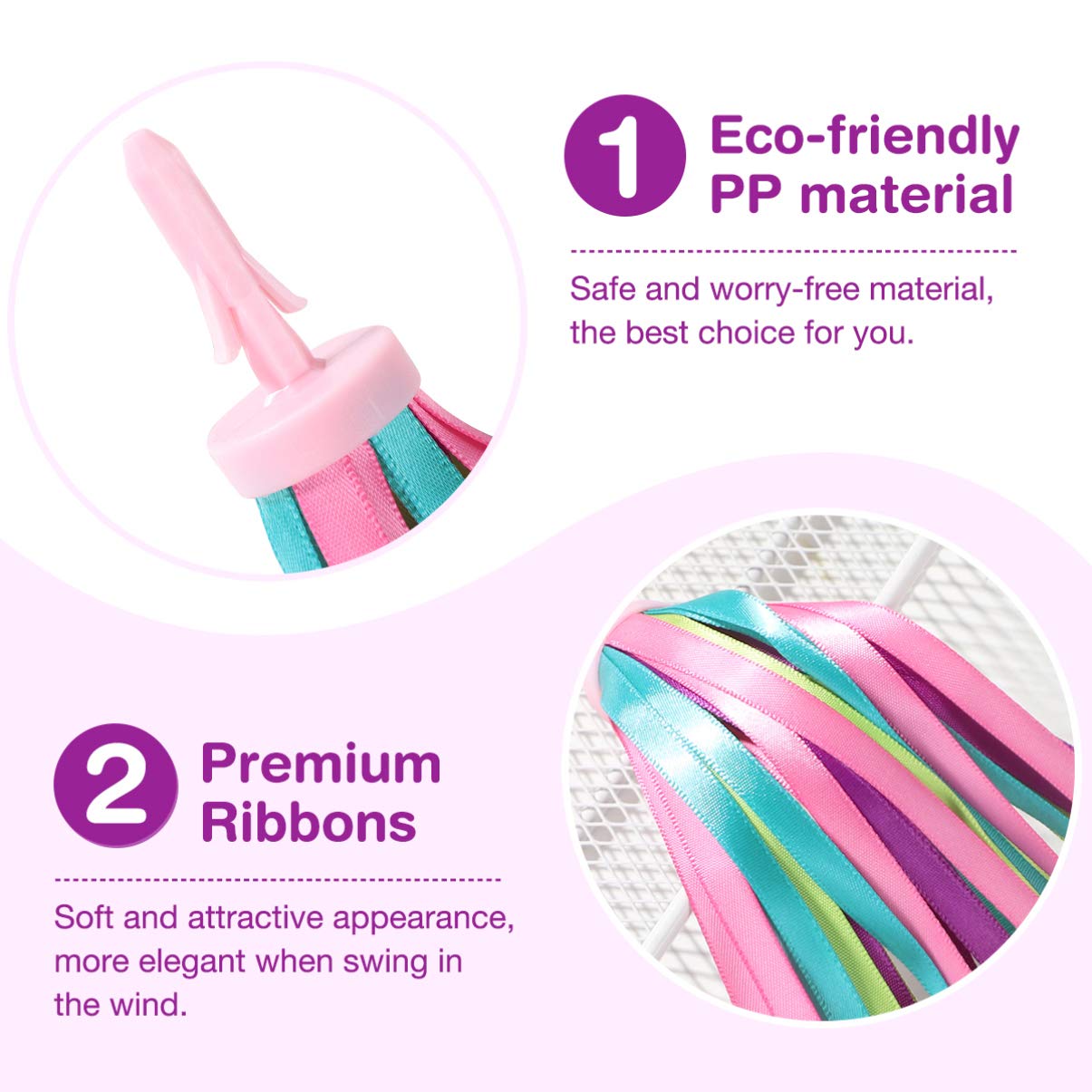 Bike Handlebar Streamers Colorful Bike Streamers Handlebar Ribbons Tassels for Kids Bike Bicycle Baby Carrier Kids Bike Accessories 1Pair