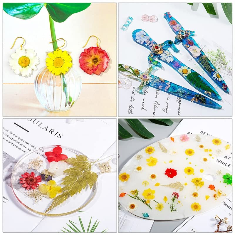 1 bolsa de adhesivos de flores secas prensadas miniatura 6