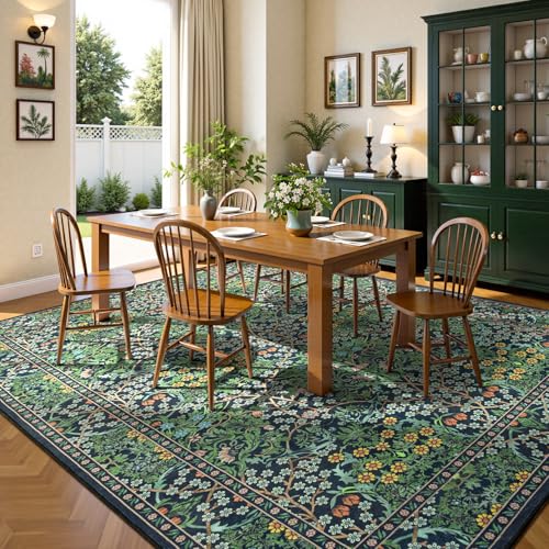 31% Off Lessymo Floral Vintage Washable Rug 8x10 - Code 4M624SN5