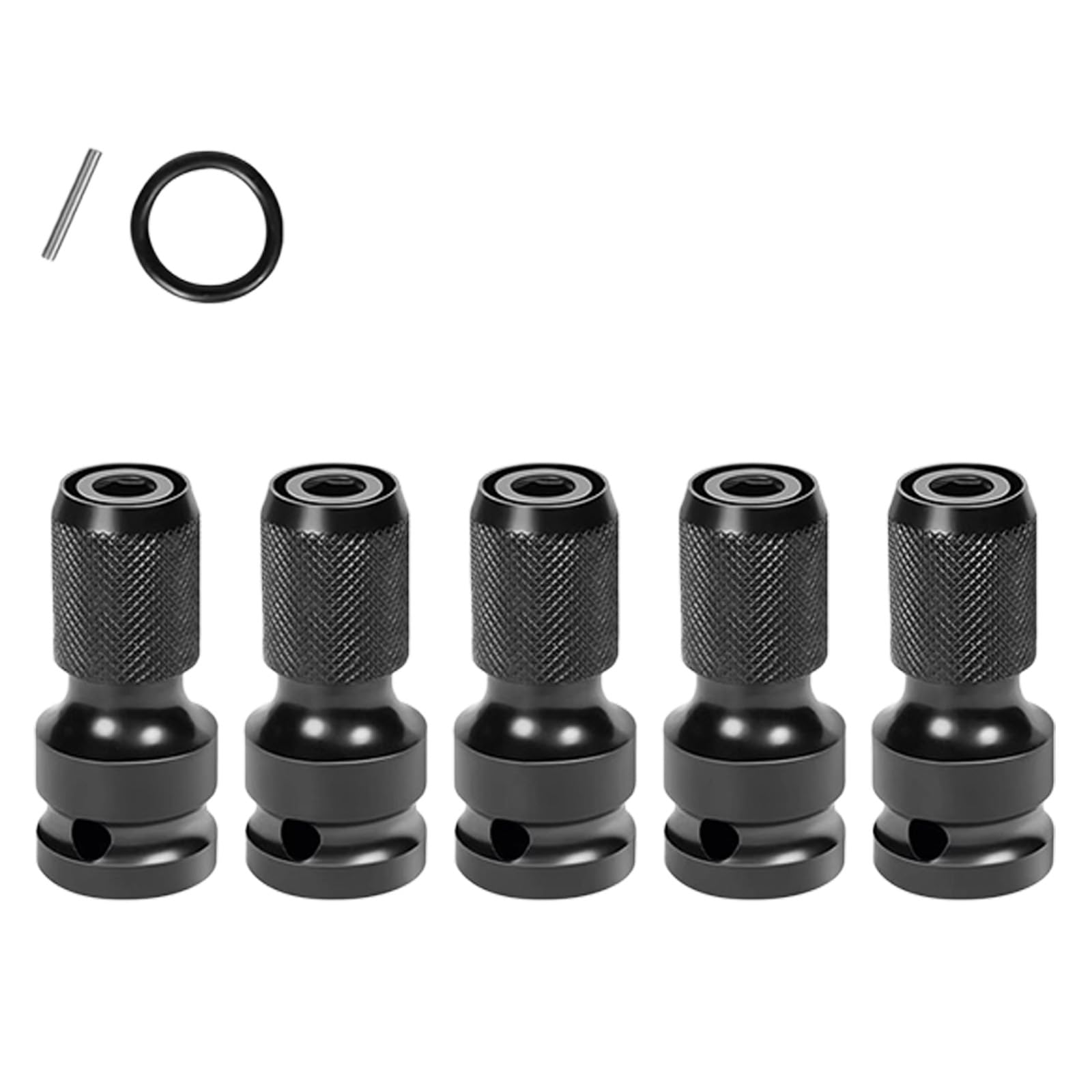 Asukohu A 5Pcs 1 / 2Inch Square To 1 / 4Inch Hexagonal Ratchets Socket Impacts Wrench Socket Set Spanner Drive Drill Chucks Drill Chucks Dapter