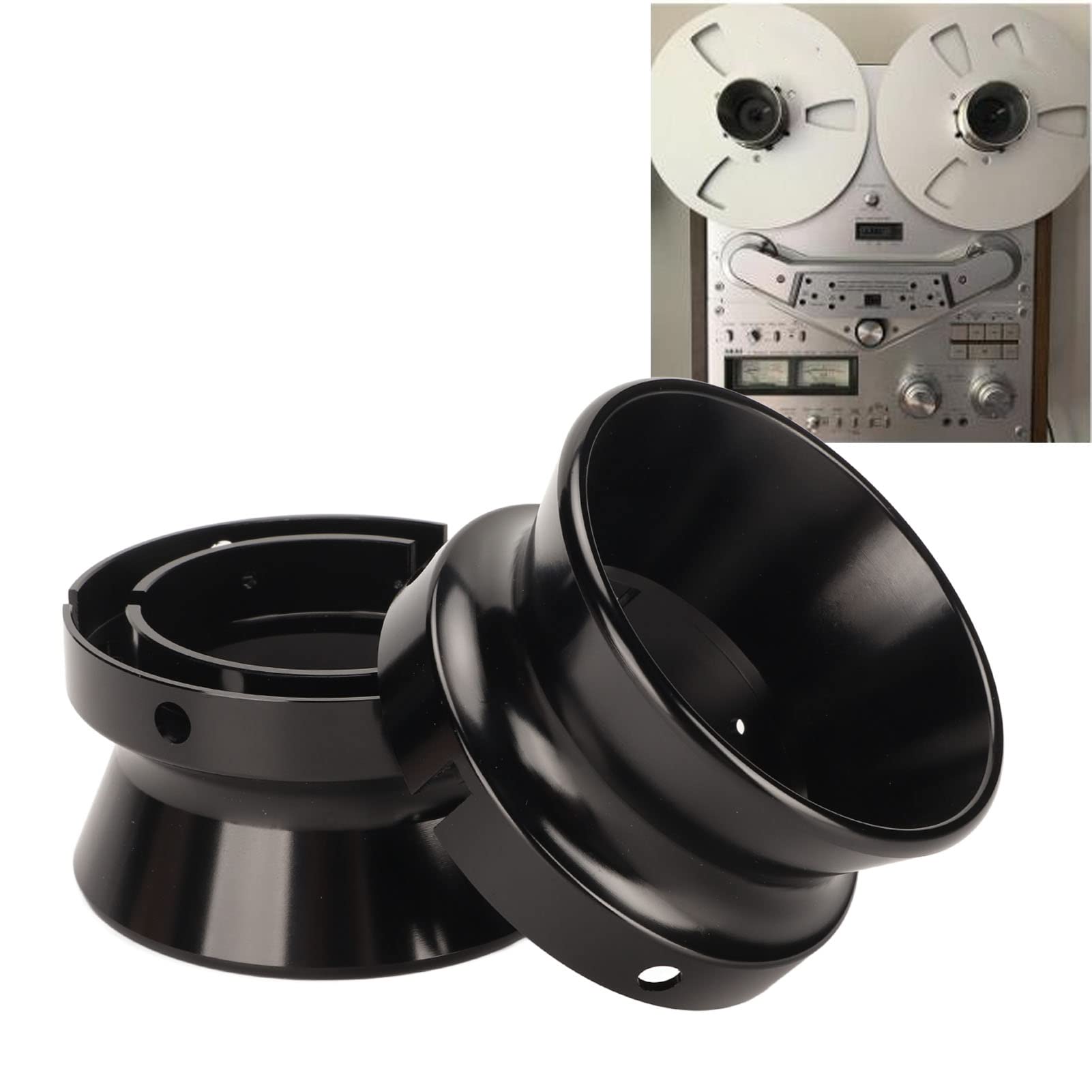 Nab Hub Adapters Akai Tape Recorder 1 Pair , Reel To Reel Tape Nab Hub Adapter, 10 Inch Aluminium Nab Hub Adapter For Studer For Revox For Akai For Teac (Black Reel - View #10