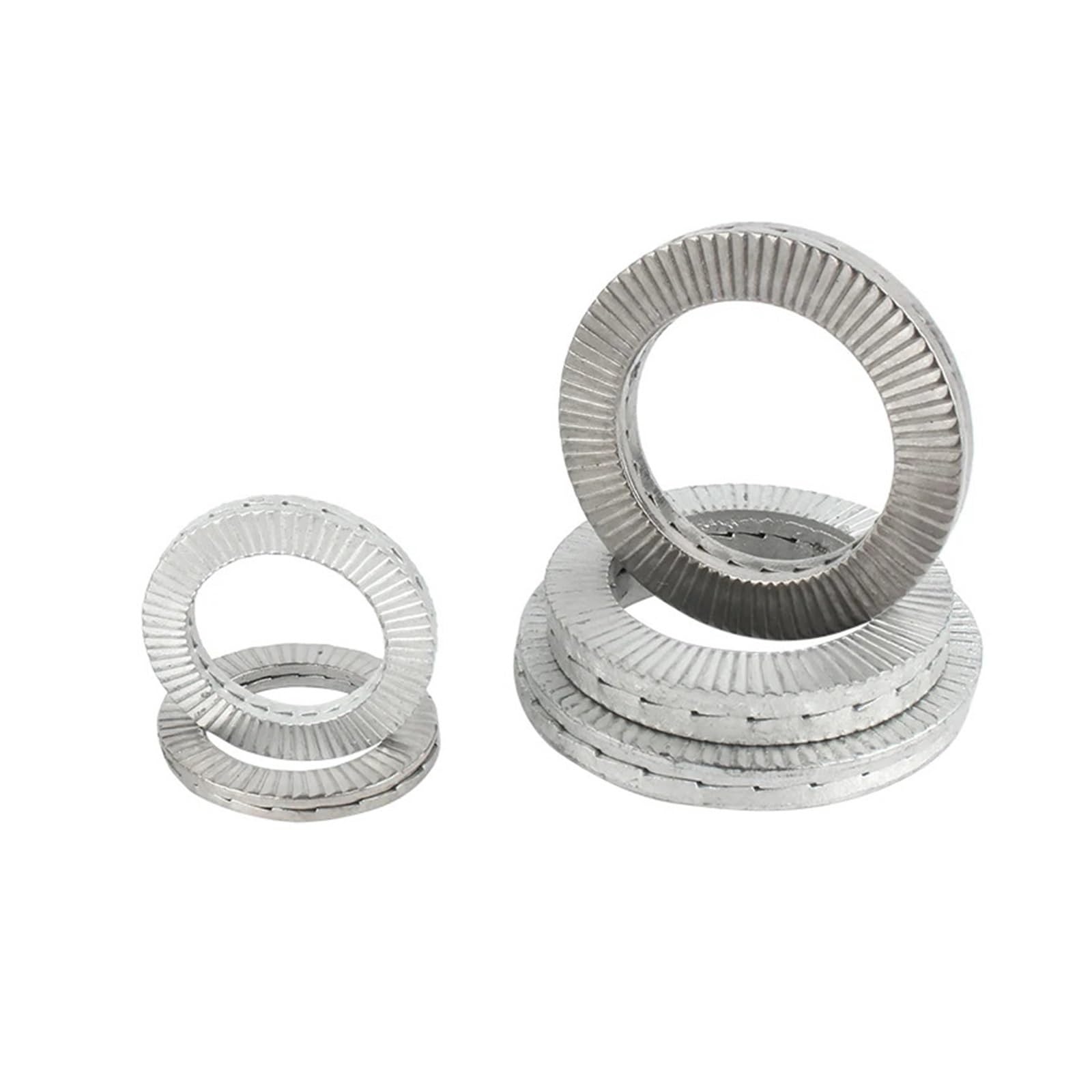 Edelstahl Beilagscheiben M3 M4 M5 M6 M8 bis M42 Doppelstock-Selbstsichernde Unterlegscheibe aus Edelstahl 304, Keilverriegelung, lose, stoßfeste Dichtung(316 Stainless Steel,M36-(1Pcs))