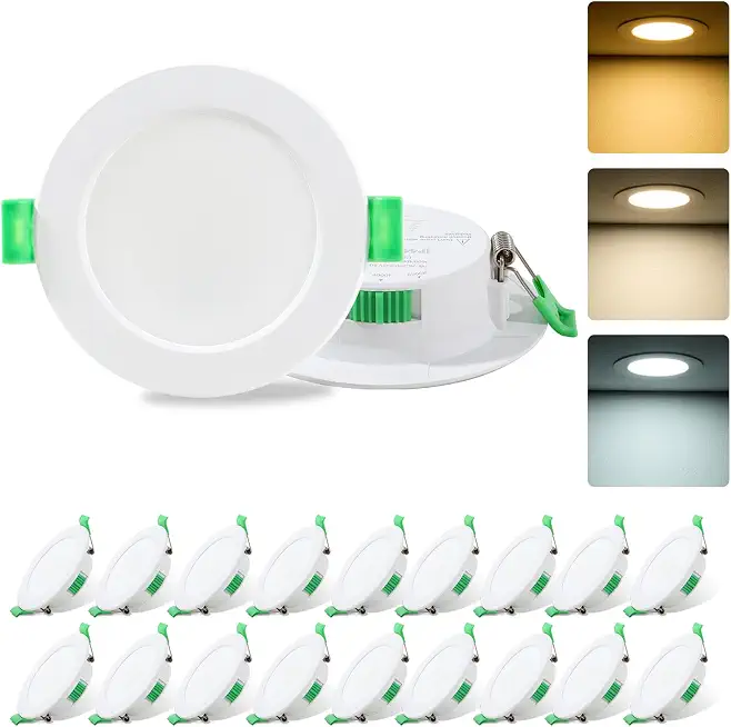 LED Downlights for Ceiling, 7W LED Downlights Ceiling Ultra Slim Cut Φ75-85MM, 3000K