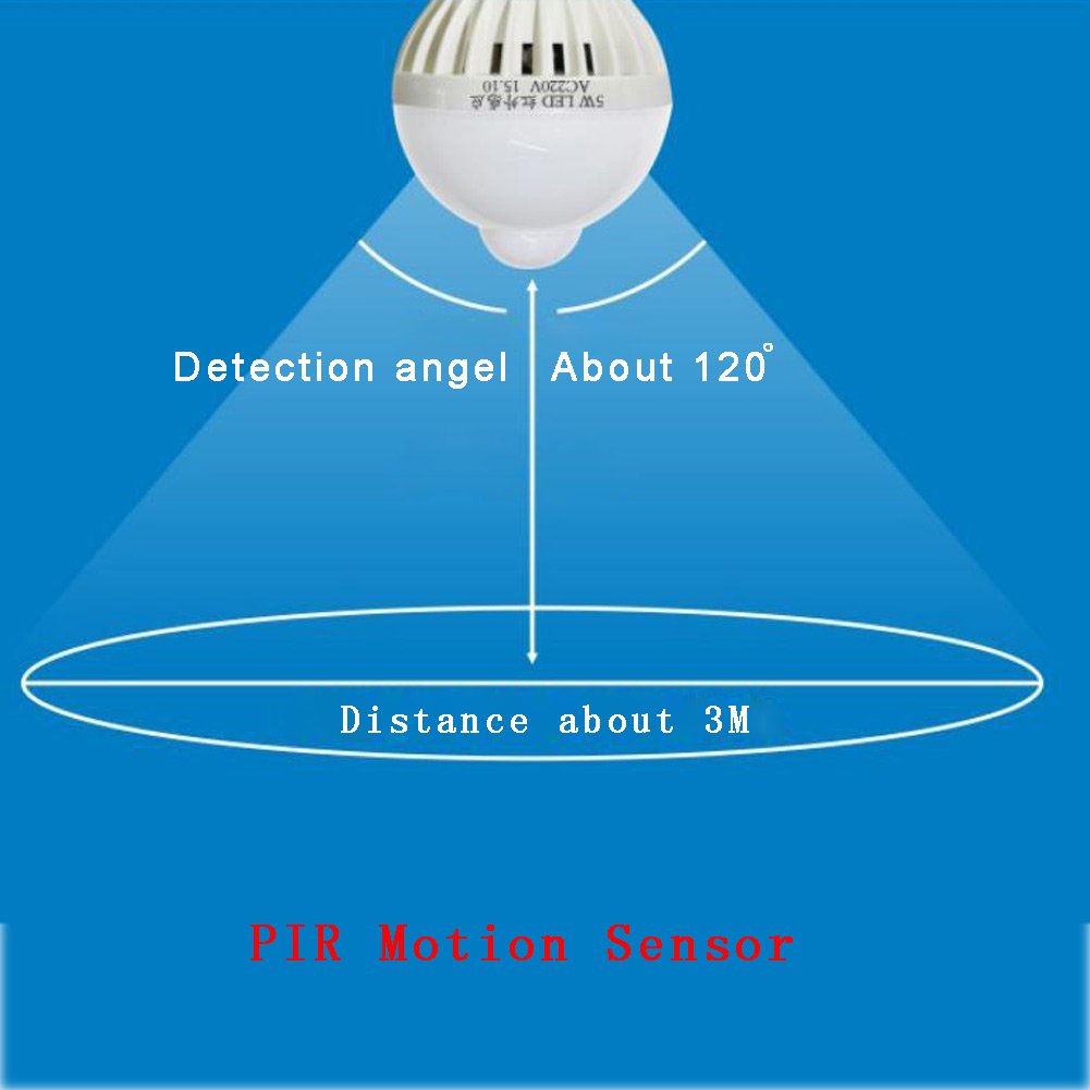 LED PIR Sensore Di Movimento Luce B22 220V Lampadina - Foto 7