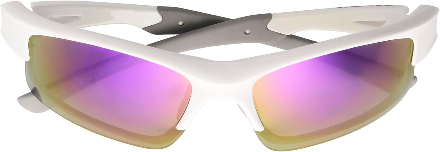 Easton Women's Reflex Blade-Style Sports Sunglasses, White, 135 mm