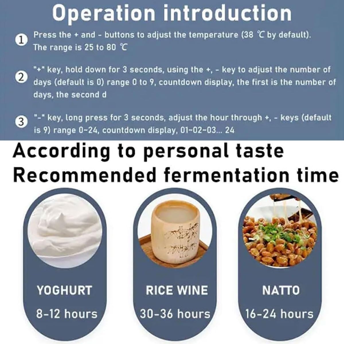 Inteligentna maszyna do jogurtu o stałej temperaturze, automatyczna maszyna do fermentacji jogurtu 400 W, z regulacją czasu i temperatury, do octu owocowego, jogurtu, natto, wina ryżowego, 8 l