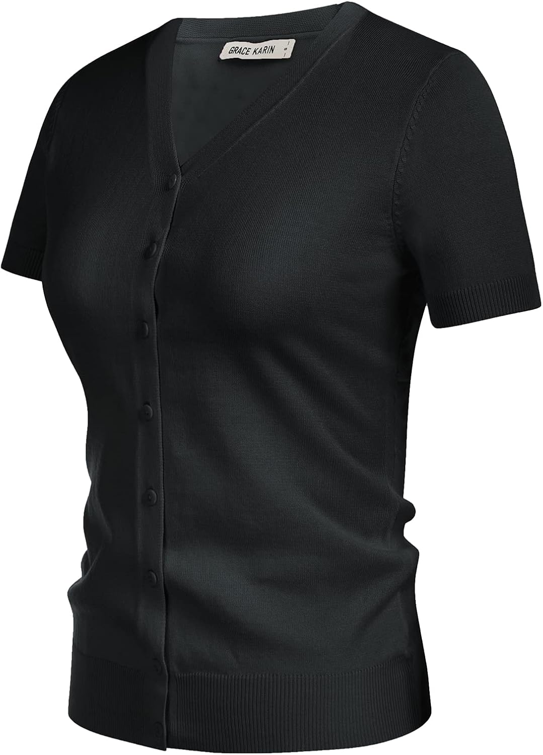 GRACE KARIN Womens 2026 Summer Short Sleeve Cardigan Sweaters Lightweight Cropped Shrug Cardigan Business Casual Clothing Top - Image 5