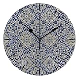 Facile à installer : fente arrière pour clous pour une installation facile, facile à accrocher. Horloge murale à piles, fonctionne avec 1 pile AA (non fournie).