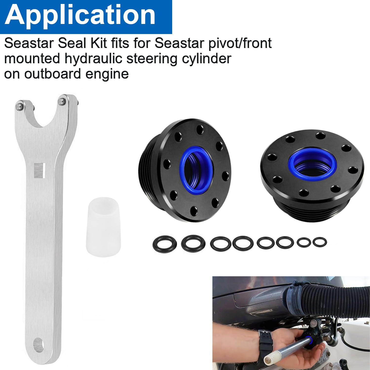 Buy Hydraulic Seal Kit For SeaStar Outboard Cylinders HS5157 In , For - Foto 6