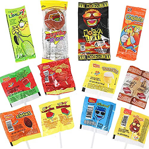 Buy Mexican Candy Lollipops Bag Mix (12 COUNT). Best Mexican Variety of