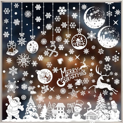 462 Stk Fensterbilder Weihnachten Wiederverwendbare Weihnachtsfenster...