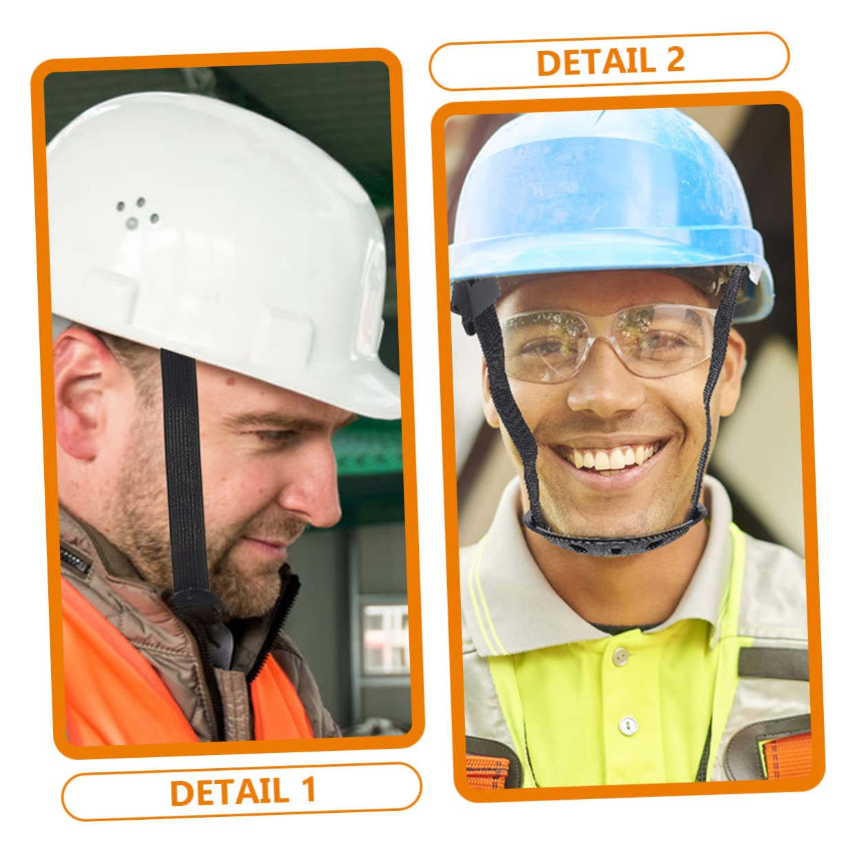 Yardwe 3sets Adjustable Helmet Straps for Safety Helmet Black Hard Hat Liner Chin Strap Accessory 3pcs*3