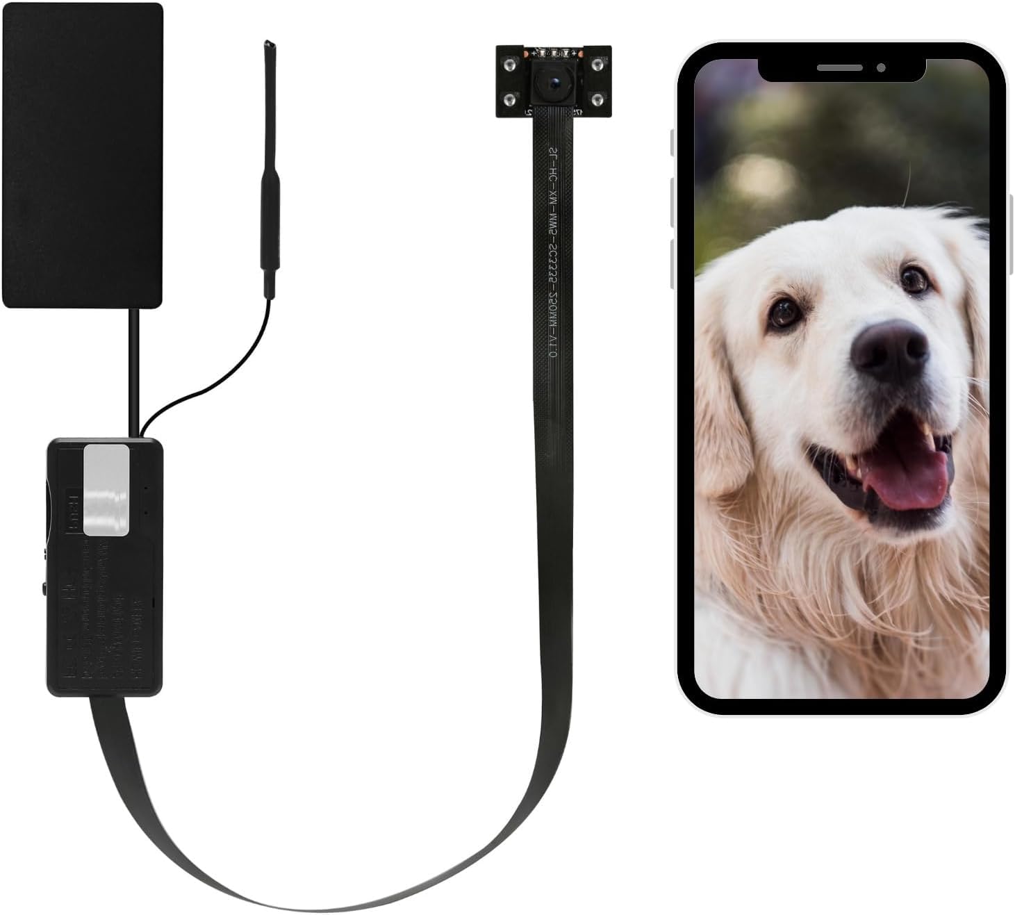 WIWACAM MW5 Camara Espia 2K Ultra HD WiFi, Camara para Ver En El Movil, Visión Nocturna, Batería de 800 mAh, Interior Mini Cámaras, Detección de Movimiento, Soporte para Tarjeta MicroSD