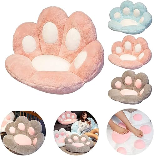 Cojín de asiento lindo con forma de pata de gato, cojín de silla de pata de oso, cojín para silla de oficina con pata de oso, almohada de asiento
