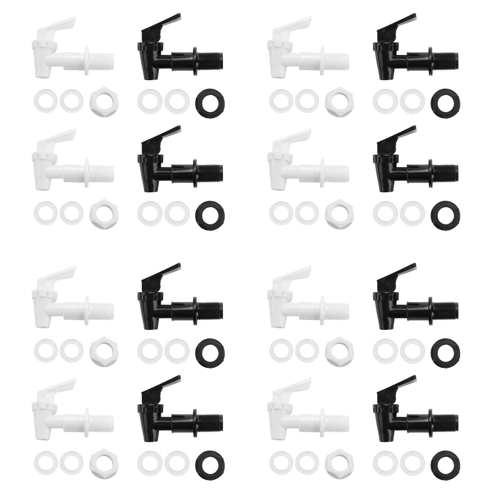 Vjsujehgy 16 Sets Replacement Cooler Faucet Water Bottle Jug, Dispenser Tap Spigot Spout Water Beverage Lever Pour Dispenser Valve