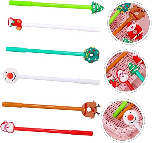 Miniatura 9 de 6 unids pluma de gel de Navidad bolígrafos de escritura bolígrafos de papelería bolígrafos de Navidad bolígrafos de Navidad bolígrafos estudiantes