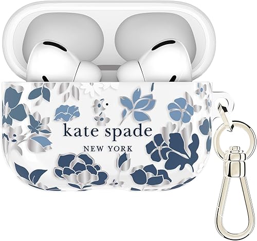 Vista 21 de kate spade new york Funda protectora para AirPods Pro 3 con clip de anillo para llavero, diseño de puntos de cereza, compatible con AirPods Pro