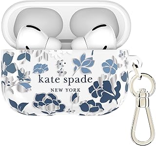 Kate Spade New York AirPods Pro 3 保護ケース キーチェーンリングクリップ付き - 花壇ブルー AirPods第3世代に対応