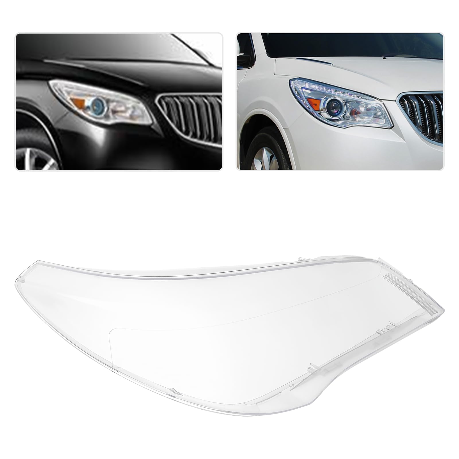 Tsomony - for 2013 2014 2015 2016 2017 Buick Enclave Right Front Headlight Lens Cover Passenger Side Replacement Clear Lens Cover