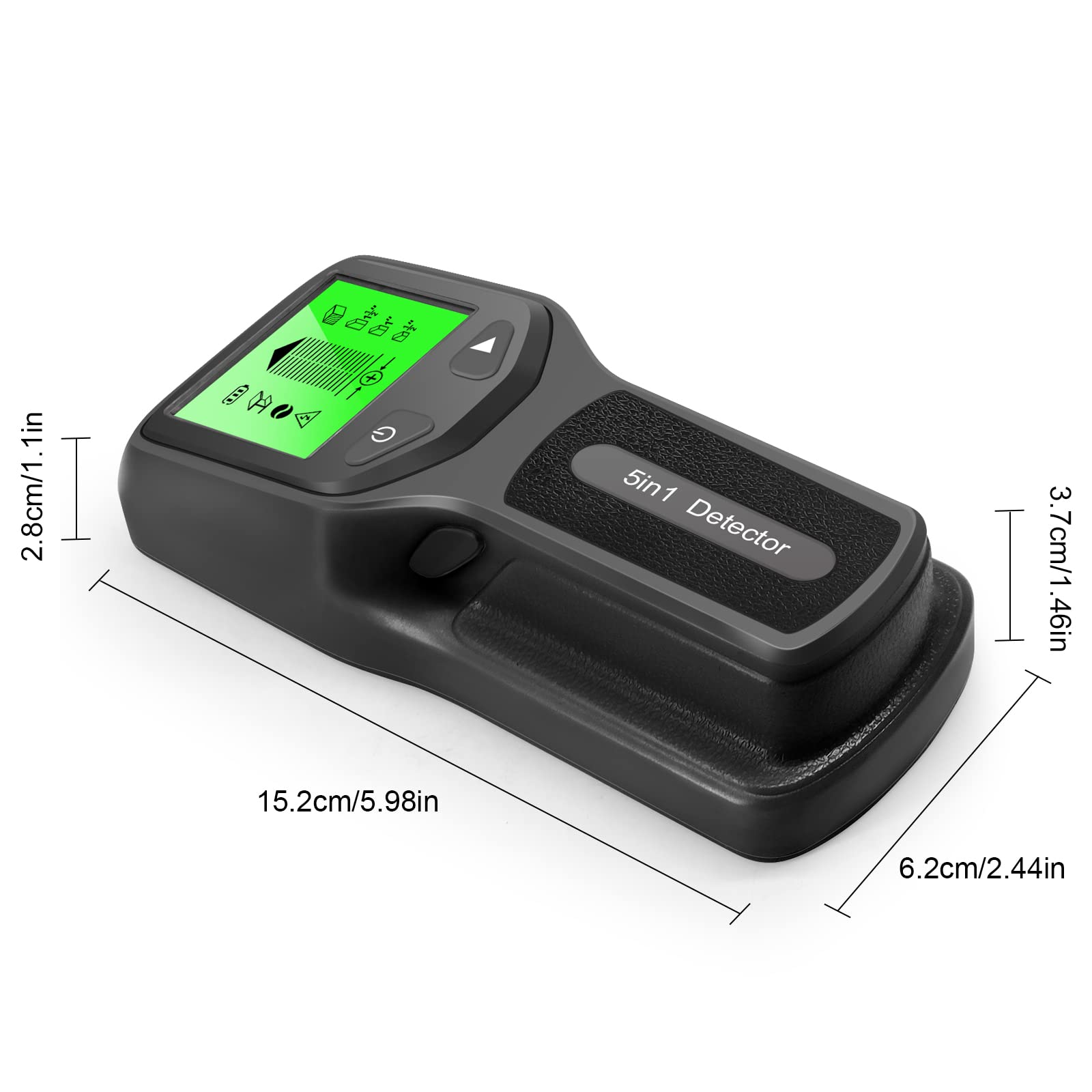 Escáner de Pared con buscador de Montantes, HW430 Detector de Vigas 5 en 1 Escáner de Pared Digital portátil Detector de Pared multifunción Profesional Cables Vivos Cable Tubería de Agua de PVC