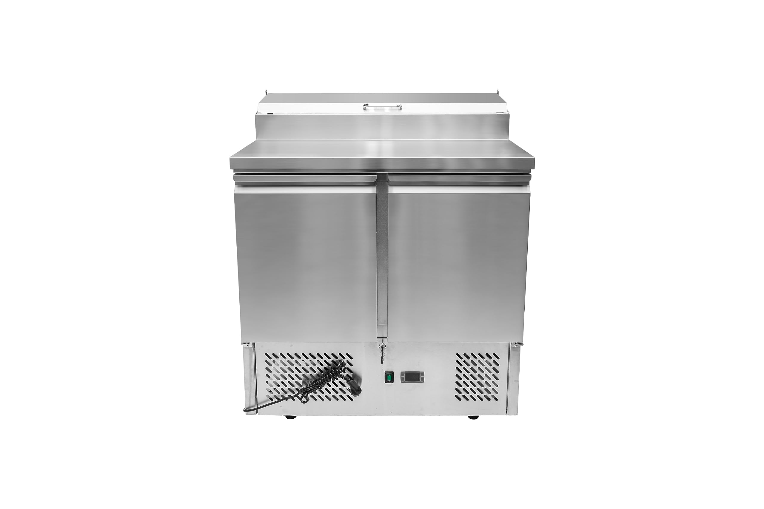 METRO Professional Mesa Refrigerada para Ensaladas GSD3600, Mesa frigorífica de Acero Inoxidable Profesional, Preparación de Ensaladas, 90 x 70 x 104 cm, Plata, 261 L