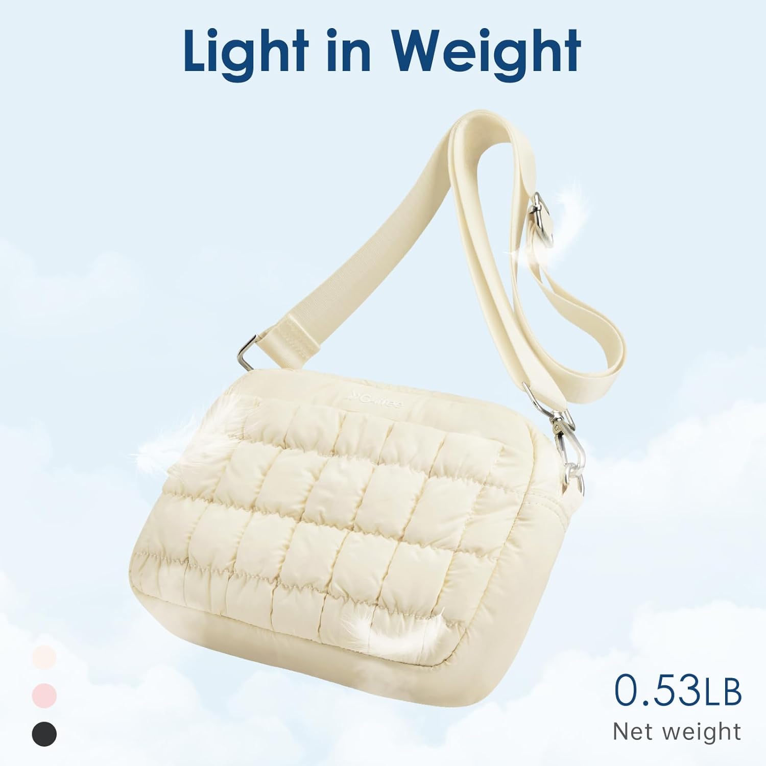 G4Free Puffer Crossbody Bag for Women, Lightweight Small Purse Casual Quilted Clutch Fashionable Shoulder Handbag