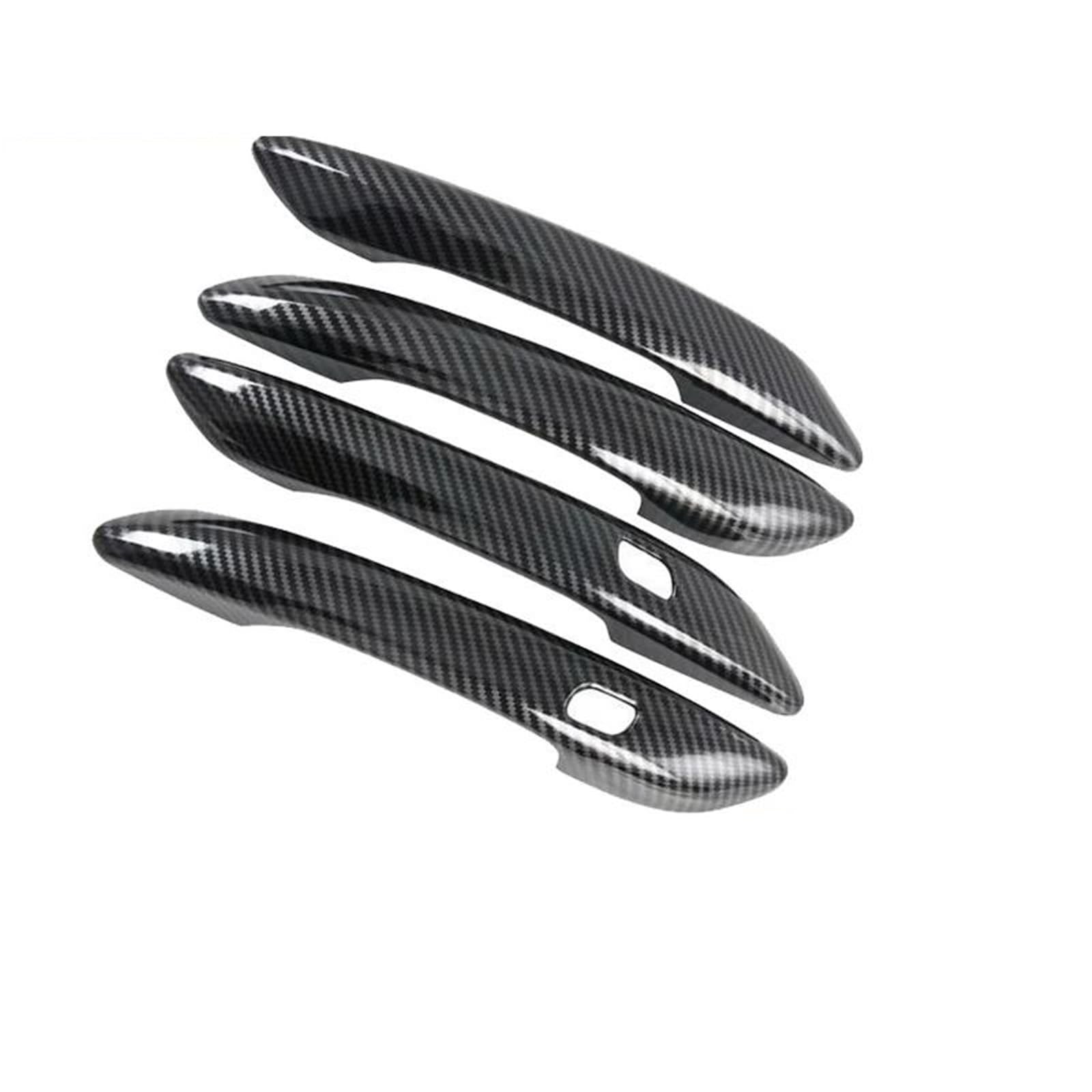Piwine Carbon Fiber Car Outer Door Handle Cover Trim For Hyundai For Elantra For Avante Cn7 2021 2022 2023 2024 Decoration Exterior Parts(Carbon Fiber)