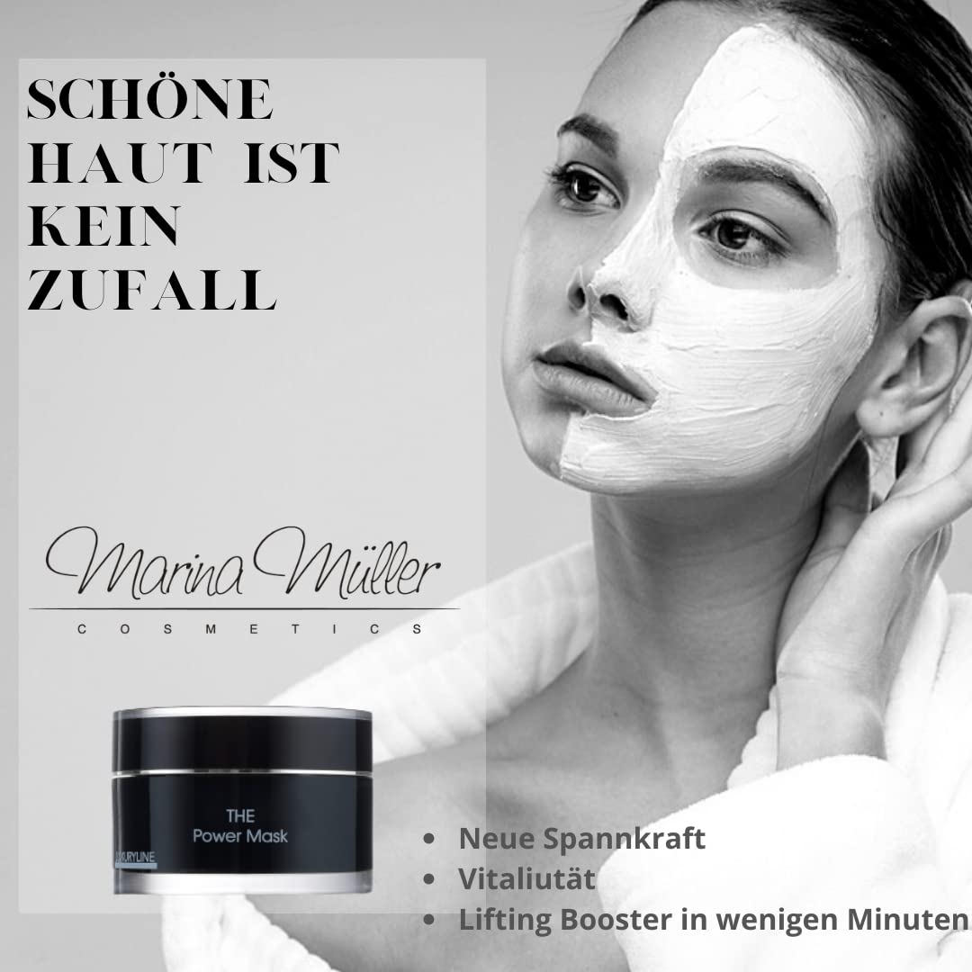 THE POWER MASK NATURKOSMETIK von Marina Müller Cosmetics revitalisierende, feuchtigkeitsspendende Maske mit: Hyaluronsäure, Aquaxyl, Jojobaöl, Vitamin E, Provitamin B 5. you will love it