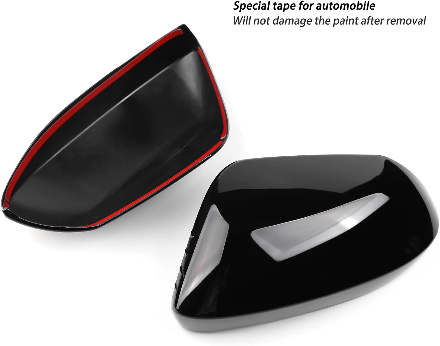 CKE 2pcs Compatible with Toyota Corolla 2026 2025 2024 2023 2022 2021 2020 Accessories Car Rear View Mirror Guard Protector Caps Rearview Mirror Cover Trims -Glossy Black