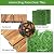 24 Pcs Hardwood Interlocking Patio Deck Tile and Artificial Grass Tile Waterproof Wood Flooring Tile Interlocking Turf Tile Outdoor Self Draining Tile for Balcony Garden Patio Lawn, 12x12 in