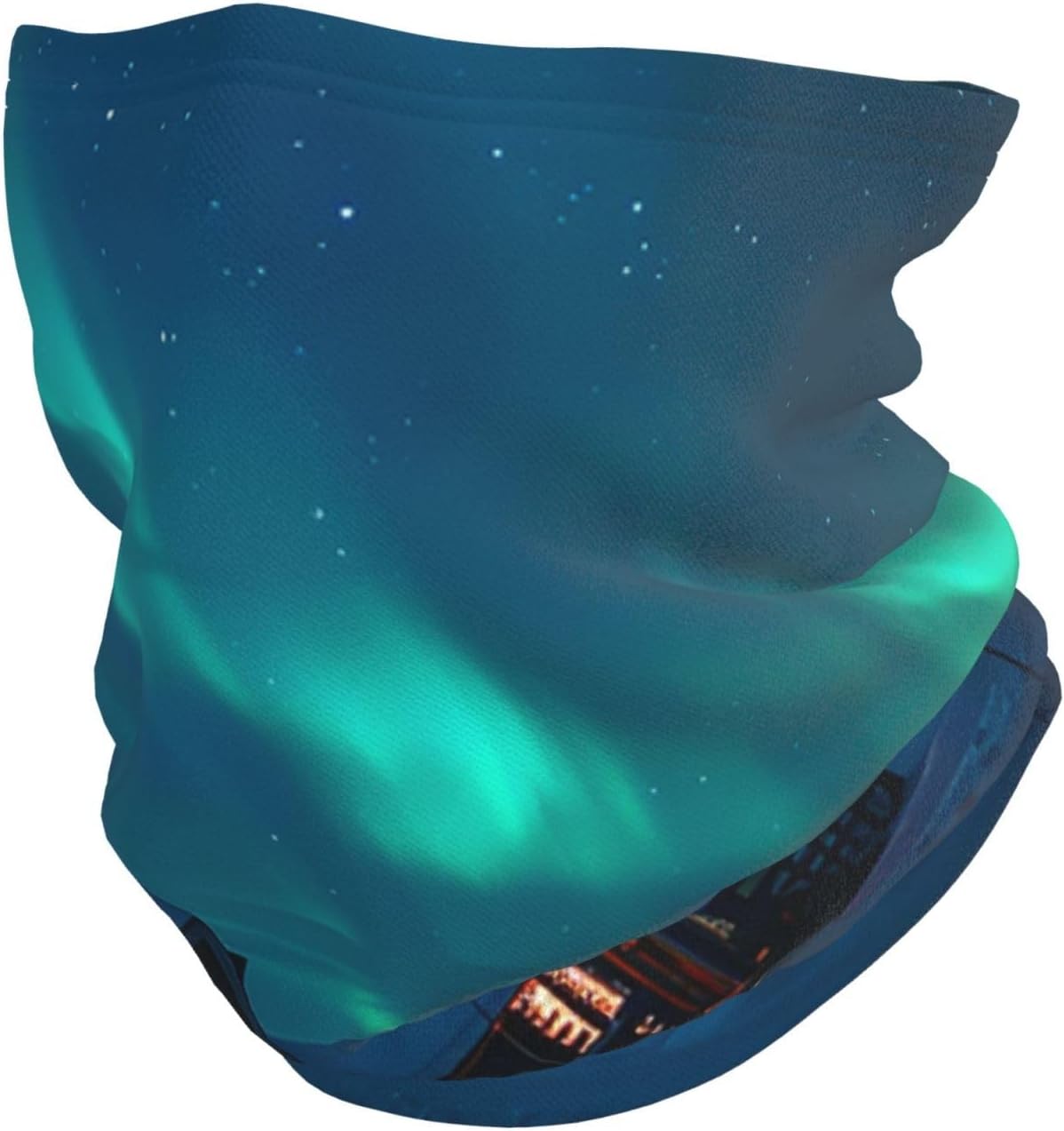 Winter Face Mask Elastic Headband Cold Weather Neck Warmer for Men Women, Northern Lights Adjustable Neck Gaiter
