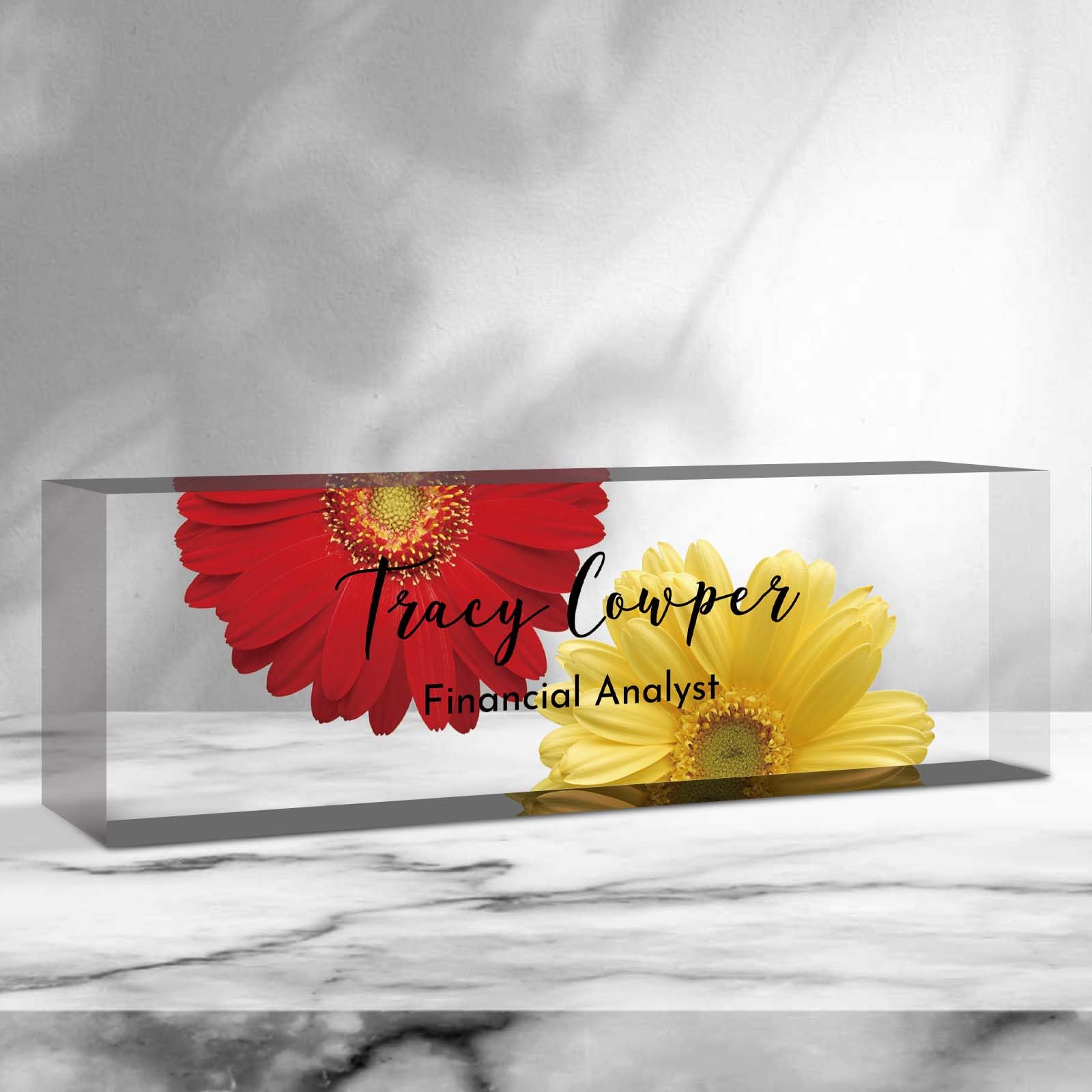 Desk Name Plate Personalized, Custom Name Plate for Desk, Acrylic Desktop Accessories, Office Gift & Decor for Women Men, Teacher Nurse Boss Employee