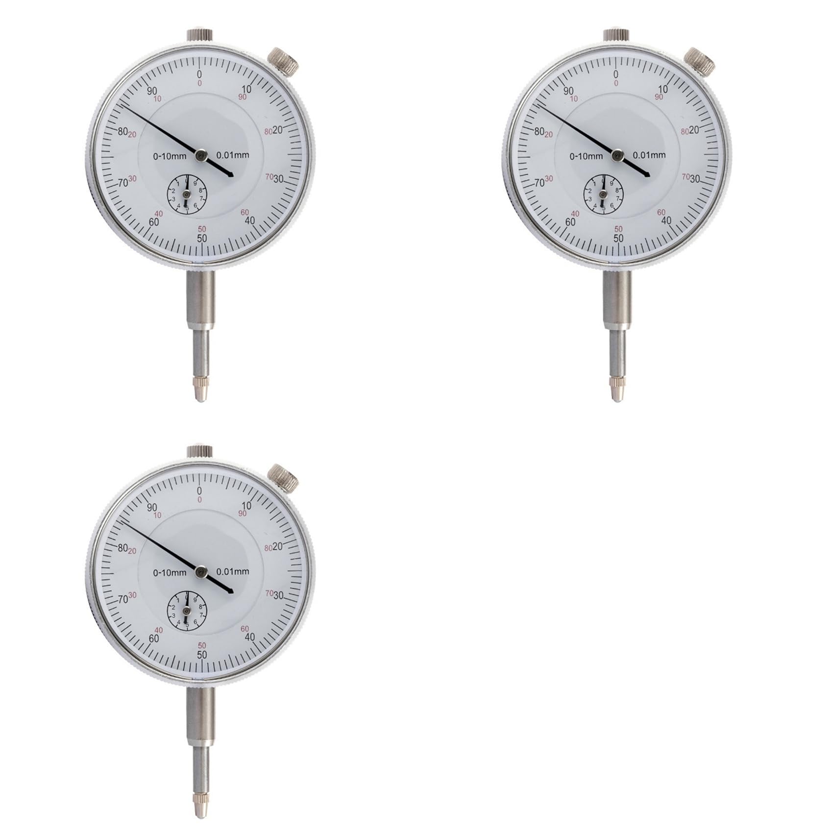 3X Indicator Micrometer Hour Type Indicator Comparator Measuring Clock Indicator Measuring Instrument