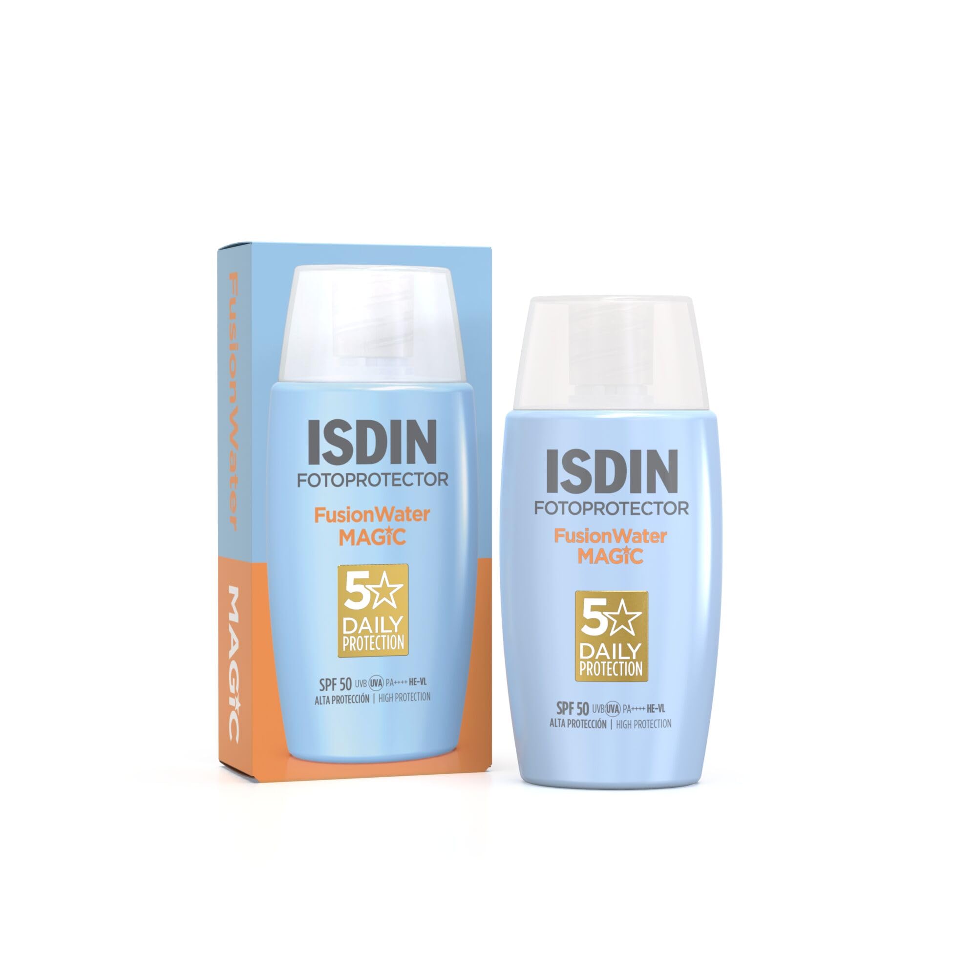 Fusion Water Magic SPF50 50ml | Daily facial sun cream | Ultra-light texture (Pack of 1)
