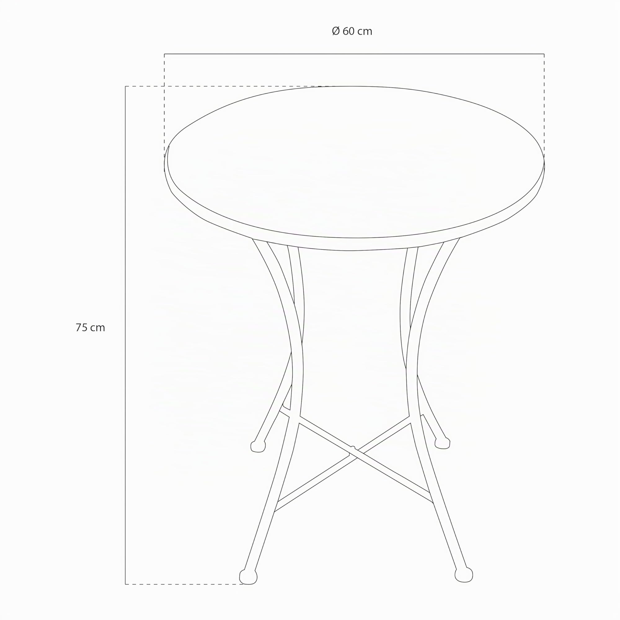AXI Amélie Ensemble Bistro Extérieur Beige Sable Table et 2 Chaises Jardin