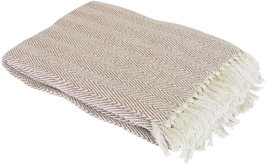 COUNTRY CLUB Como Throw, Cotton, Beige, Full