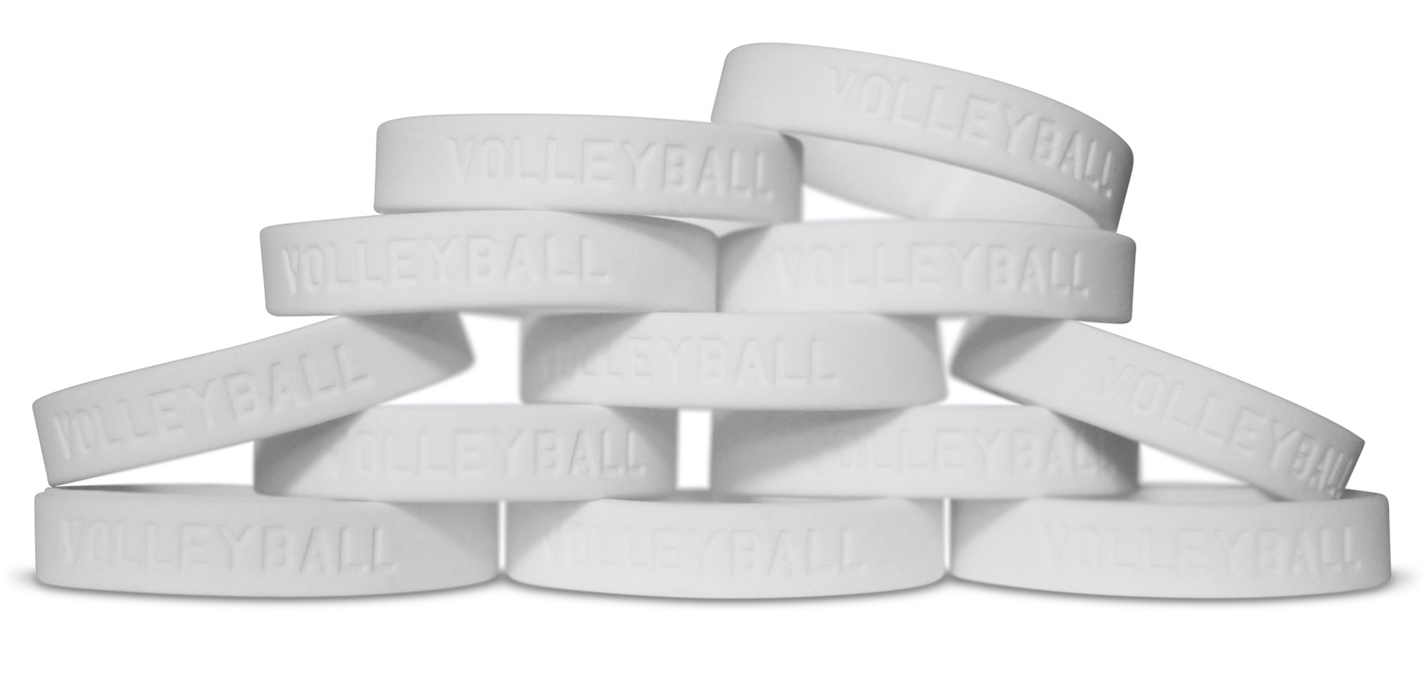 Novel Merk 12-Piece Tight Volleyball White Party Favor School Carnival Prize Sports Silicone Wristband Bracelet