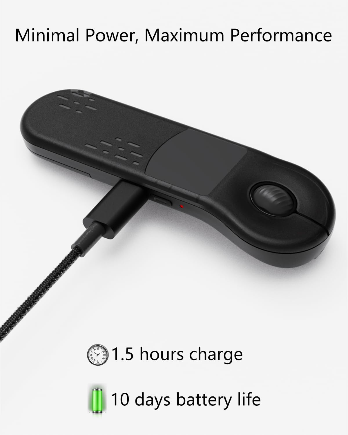 Air Mouse Rechargeable Wireless Presenter with Touchpad for PC/Laptop/iOS/Android, Bluetooth Remote Control for PowerPoint/Keynote/TikTok/Camera/Kindle App (Black)