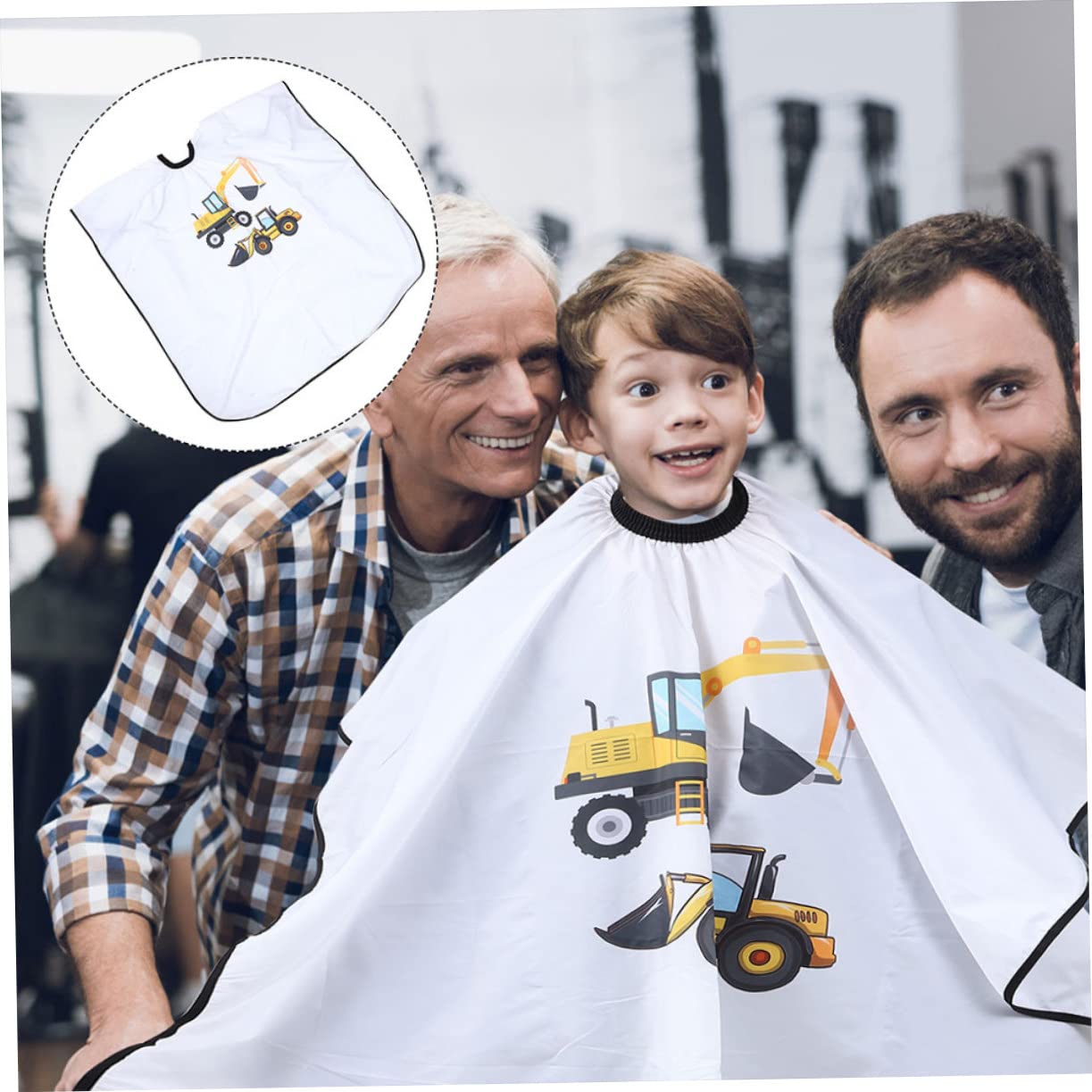 Veemoon Mantellina Taglio Chioma Per Ragazzo Ragazza Design Cartoni Animati, Grembiule Da Parrucchiere Resistente e Confortevole, Per Salone e Casa