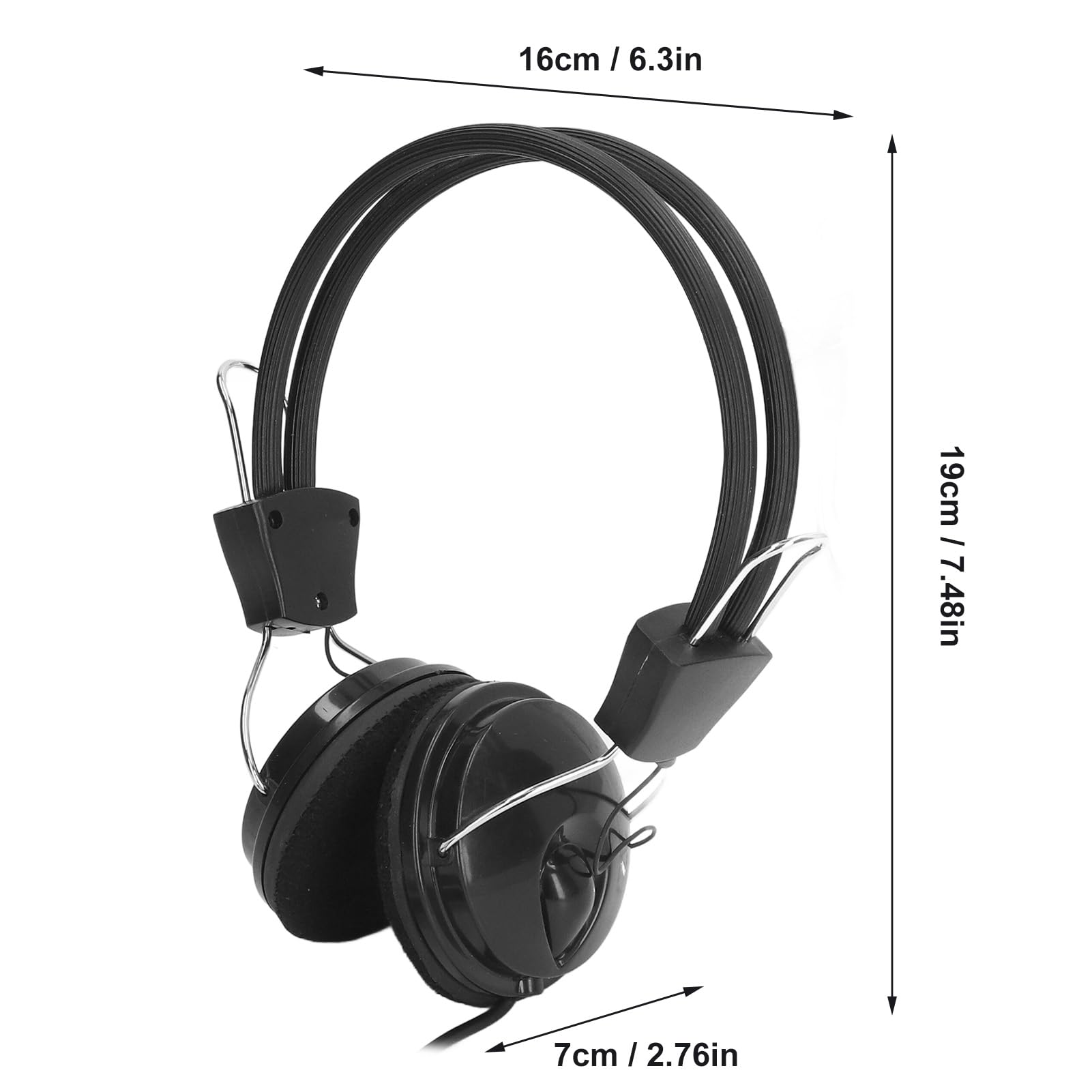 Wykrywacz Metali Słuchawki, Wykrywacz Metali Zestaw Słuchawkowy 3,5 Mm Słuchawki 32 Mm Głośnik Hi-fi 3,5 Mm Słuchawki z Interfejsem do Tabletu z funkcją Telefonu PC