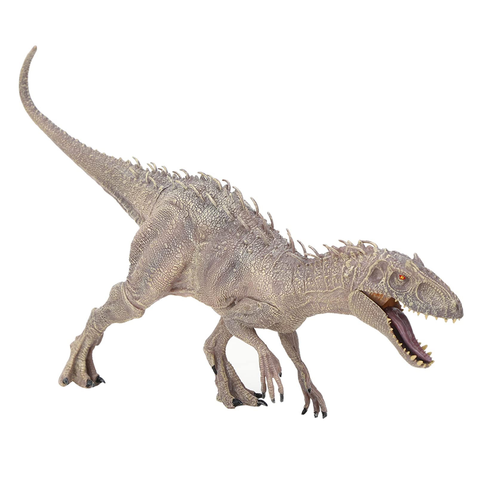 Modelo de dinosaurio, juguete de simulación de animales, tiranosaurio, figuras de dinosaurio, juguete de regalo para niño (Indominus Rex gris grande (boca móvil))
