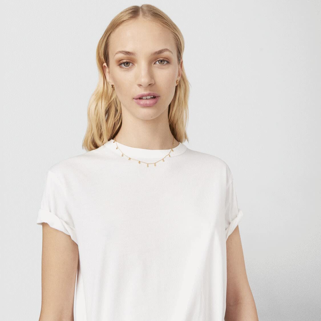 TOUS Collar con Baño de Oro 18Kt sobre Plata para Mujer con Motivos de Osos, Corazón y Estrella 3,5mm y Anilla de 40cm, Largo 43 cm, Atemporal y Elegante, Colección Cool Joy