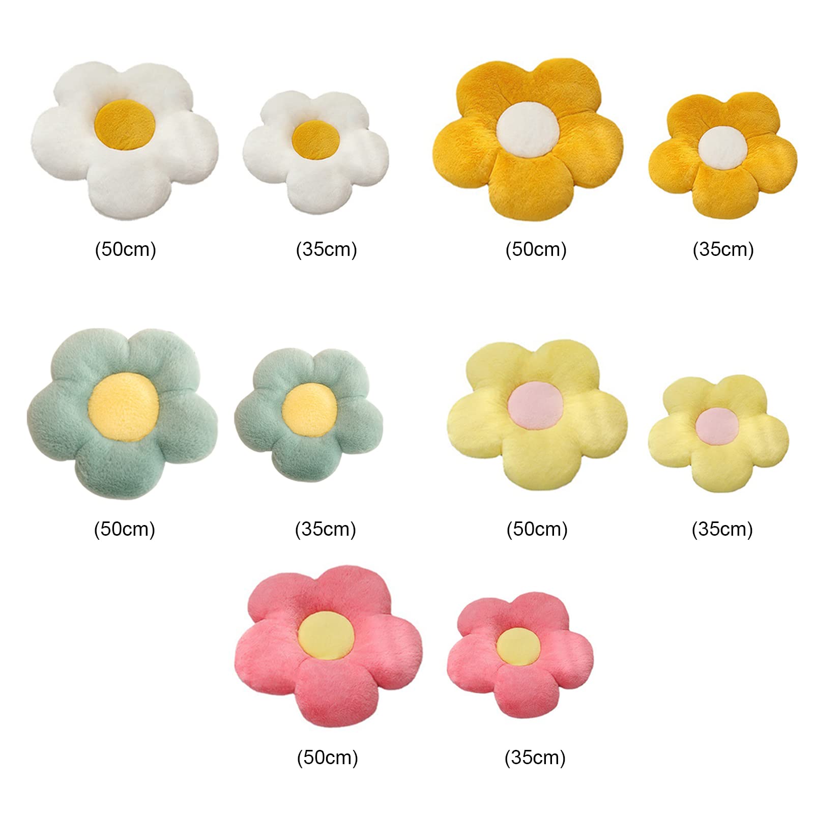 Acquista Cuscino per sedile con fiore margherita farcito da 35 cm, a forma di girasole, per camera da letto per bambini in Italia a partire da 5.7