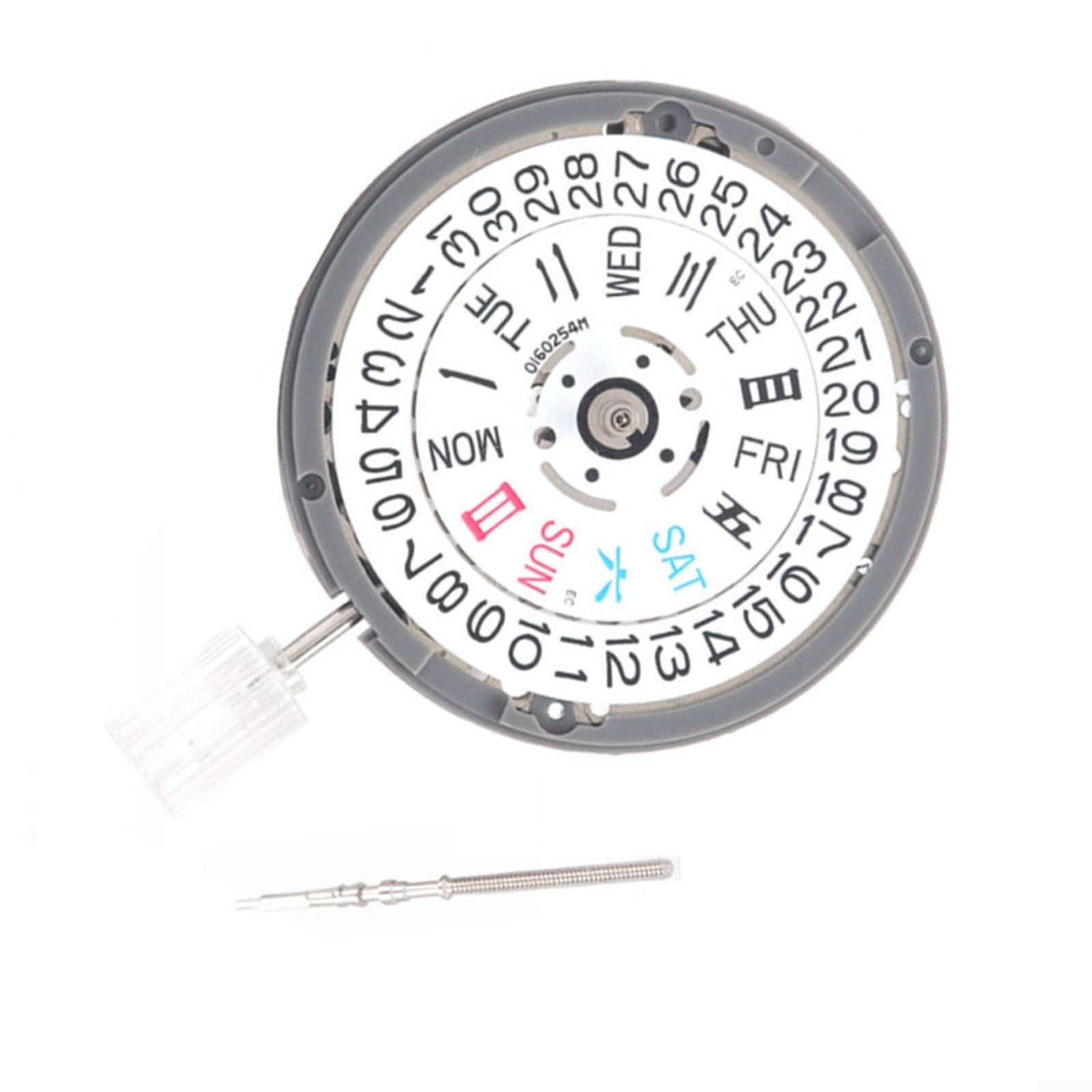 Calendario doppio bianco della parte di ricambio del metallo del movimento automatico dell'orologio Nh36 meccanico