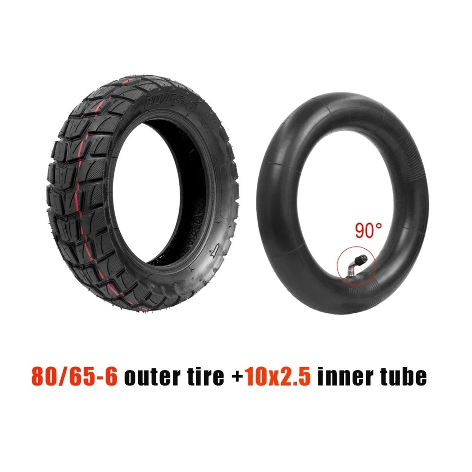 10-calowa opona terenowa 80/65-6 10X3 do Speedual Grace 10 Zero 10X M4 Pro do skutera elektrycznego, dętka 10x2,50(1set G)