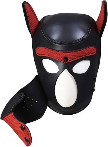 Miniatura 3 de Máscara de neopreno para perro, máscara de cara completa para cachorros, capucha extraíble para Halloween