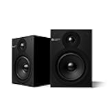 SX-50 Bookshelf Speaker | 100 Watt Home Theater Compact Speaker Pair (Matte Black)